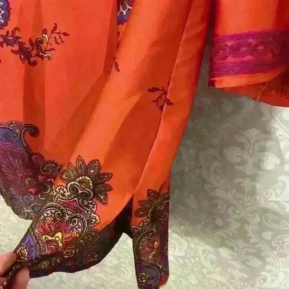 JONES NY WOMAN Dashiki Style
3/4 Sleeve Embroidered
Bohemian Hippie Tunic L - Picture 5 of 5